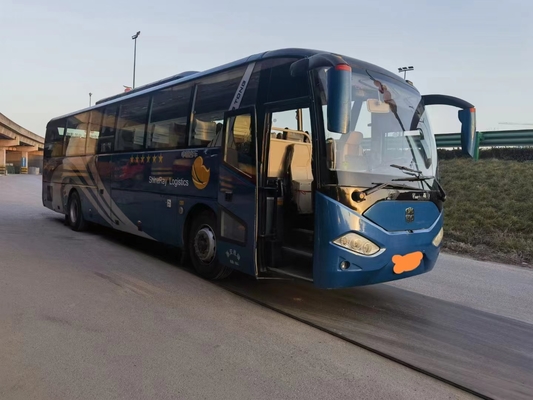 Используемый роскошный автобус Weichai 300hp 55seats Zhongtong тренеров вышел ручному приводу 2 двери