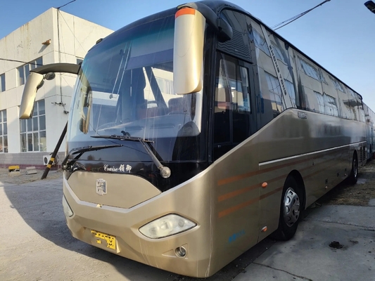 Используемые двойные двери двигателя Yuchai автобуса перемещения 53 места 12 подержанного метра автобуса LCK6125 Zhongtong