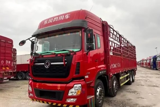 Используемая тележка грузовика Dongfeng коробки передач автошин режима 12 привода крыши 420hp 8×4 номинальной нагрузки тележек 17.8t груза высокая БЫСТРО