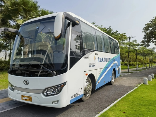 Используемый дизель везет автобус на автобусе XMQ675 Kinglong отбрасывая двери 2016 цилиндров двигателя 4 Yuchai мест года 28 внешний