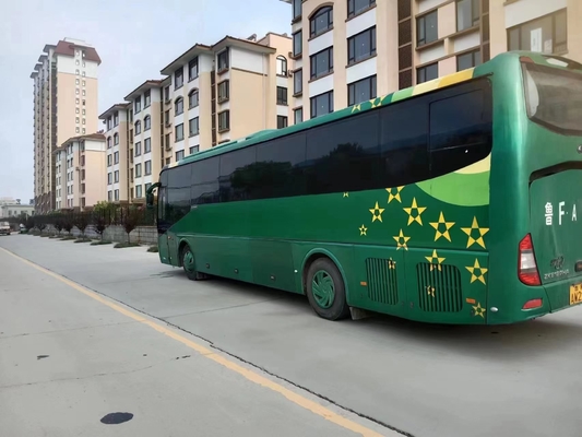 Цвет роскошного тренера мест автобусов дальнего следования 55 зеленый автобус ZK6127 Yutong ручной передачи 2017 год подержанный
