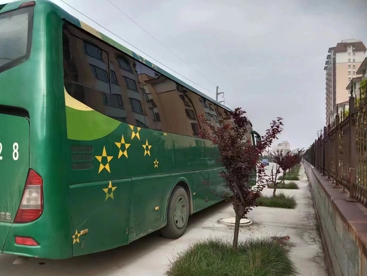 Цвет роскошного тренера мест автобусов дальнего следования 55 зеленый автобус ZK6127 Yutong ручной передачи 2017 год подержанный