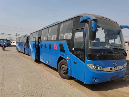 Используемый автобус KLQ6115 дизельного ручного привода плана мест двигателя 280hp 2+3 Yuchai мест цвета 59 автобуса голубого 2-ого более высокий