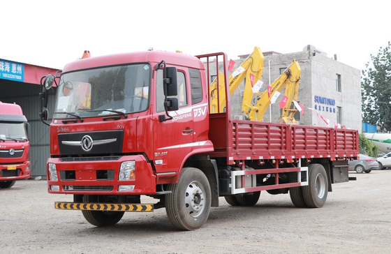 Грузовой грузовик 12 тонн Китайская марка Донфэн 4 * 2 грузовик Плоский грузовик Двойные задние шины Левое рулевое управление