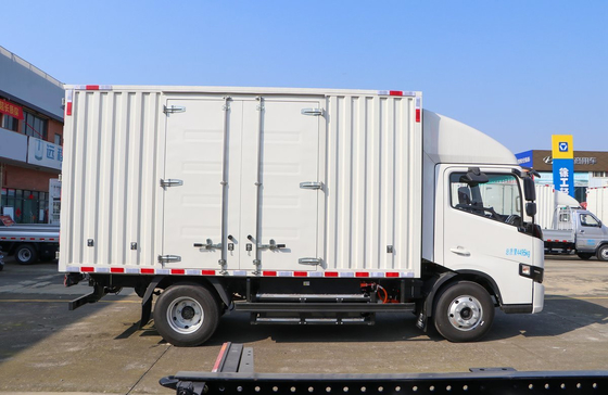 Коробка грузовиков Geely Чистый электрический грузовик Новое энергетическое топливо 4 * 2 фургон Коробка 4 метров А/С
