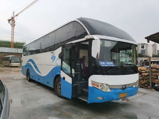 55 автошина 6050mm Yutong мест 6 используемое колесной базой везет левые двойные двери на автобусе упаковки обнаженной фигуры ручного привода с ABS