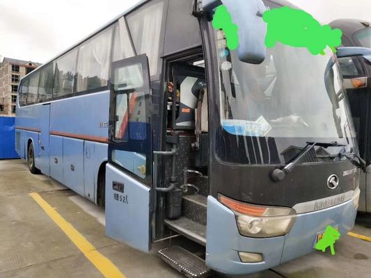 Автобус тренера мест двигателя дизеля 53 Kinglong RHD используемый 233kw с двойными дверями AC