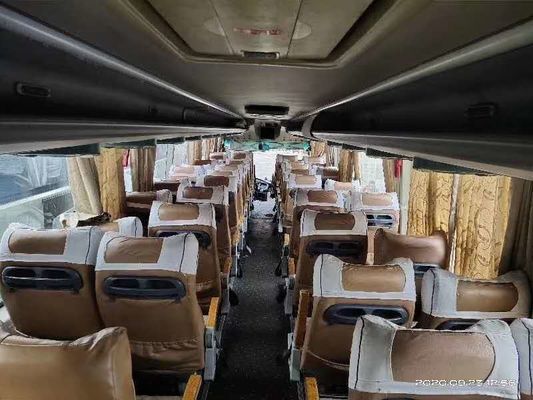 Автобус тренера мест двигателя дизеля 53 Kinglong RHD используемый 233kw с двойными дверями AC