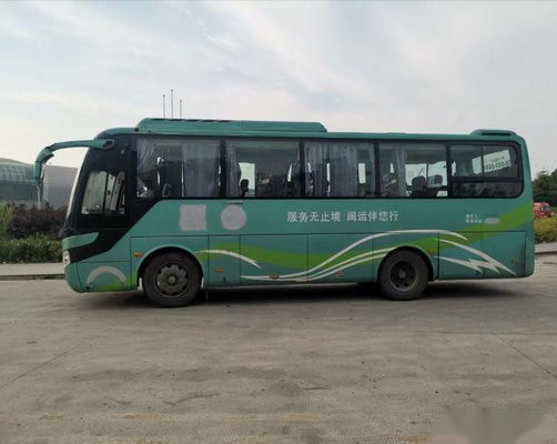 Используемый туристический автобус Yutong ZK6858 34 усаживает стальной подвес Yuchai 162kw воздуха шасси