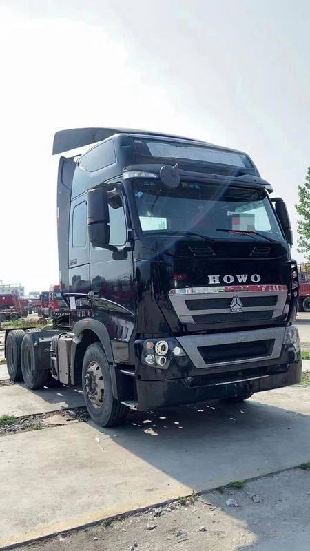 Используемая голова трейлера двигателя дизеля головы Howo T7 трактора мощности в лошадиных силах колеса 440 Sinotruck 6*4 10