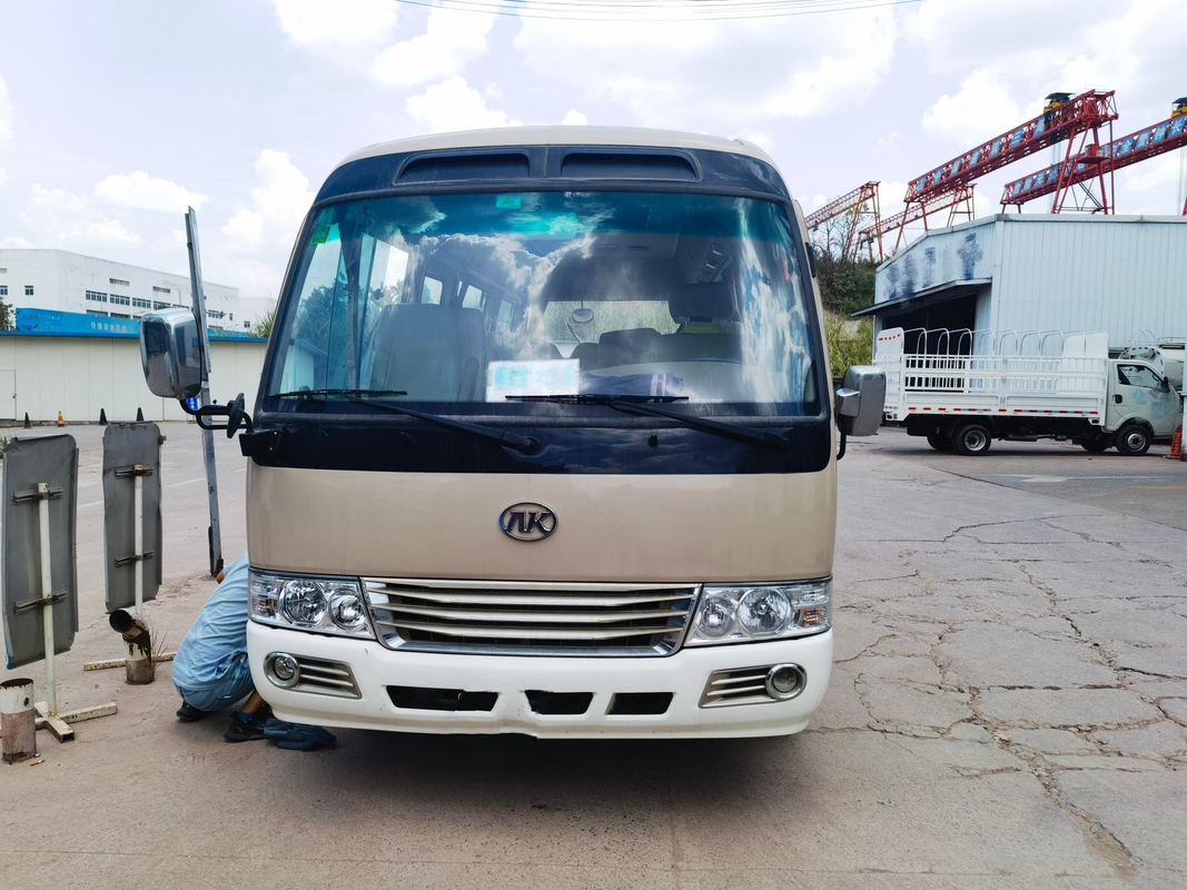 Пассажир 20 Ankai подержанного мини автобуса дизельный мини с автобусами двигателя фронта USB