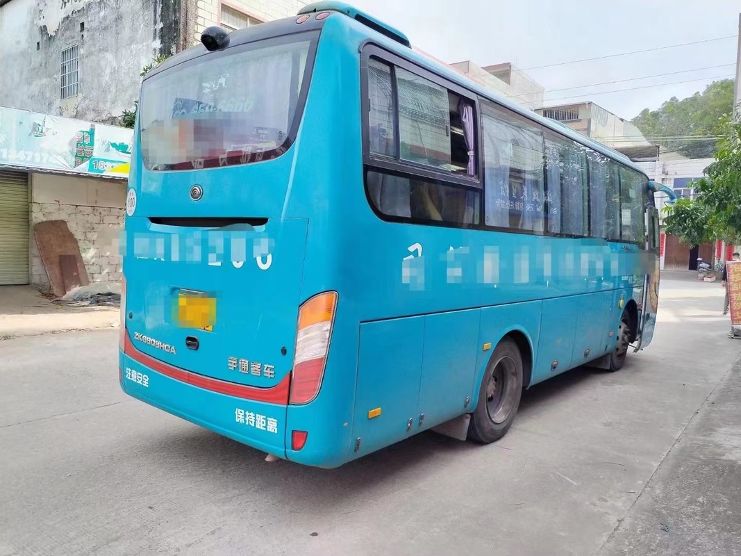 2-ой автобус руки использовал автобус автобуса Zk6808 33 Seater Yutong с двигателями дизеля LHD управляя