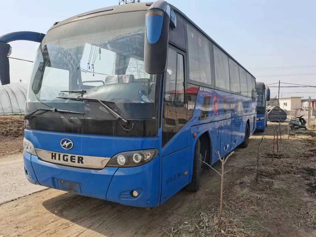 Используемый автобус KLQ6115 дизельного ручного привода плана мест двигателя 280hp 2+3 Yuchai мест цвета 59 автобуса голубого 2-ого более высокий