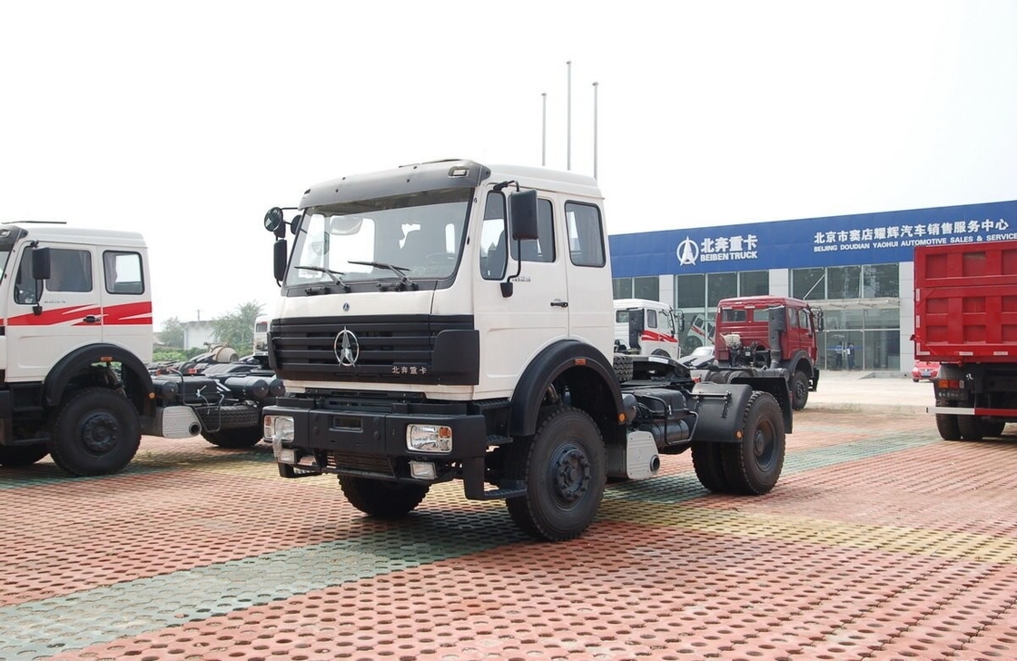 6 шины подержанные грузовики средней грузоподъемности 4*2 Beiben Head Tractor 300 л.с. плоская крыша Евро 3