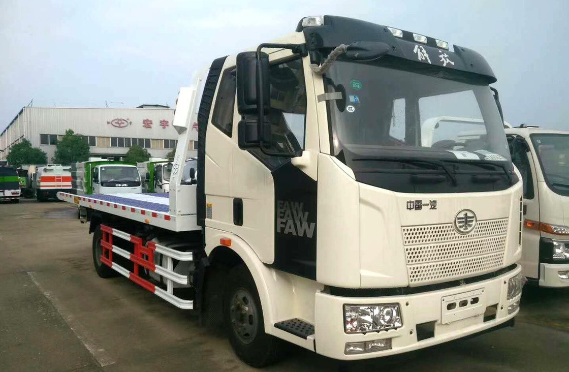 Wrecker Tow Truck Bed FAW J6L Модель с одной осью 6 колес 160 л.с. Загрузка 3,5 тонны LHD
