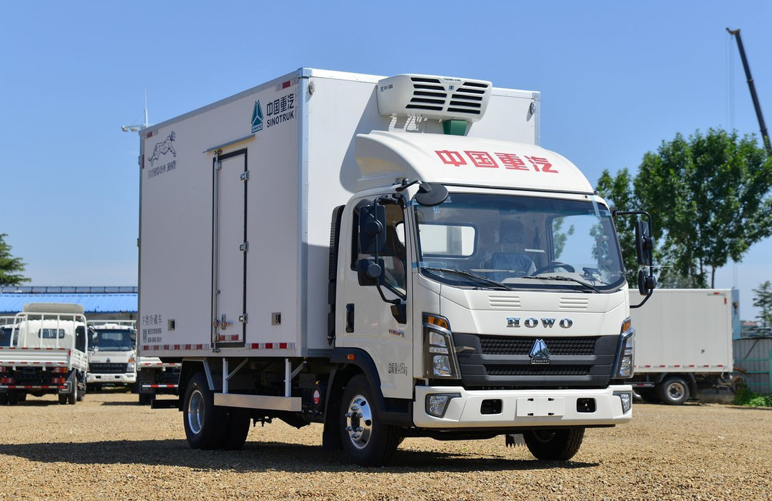 Морозильный грузовик Продажа Sinotruck Howo 4*2 одноосной холодильник грузовик фургон коробка 20 кубических