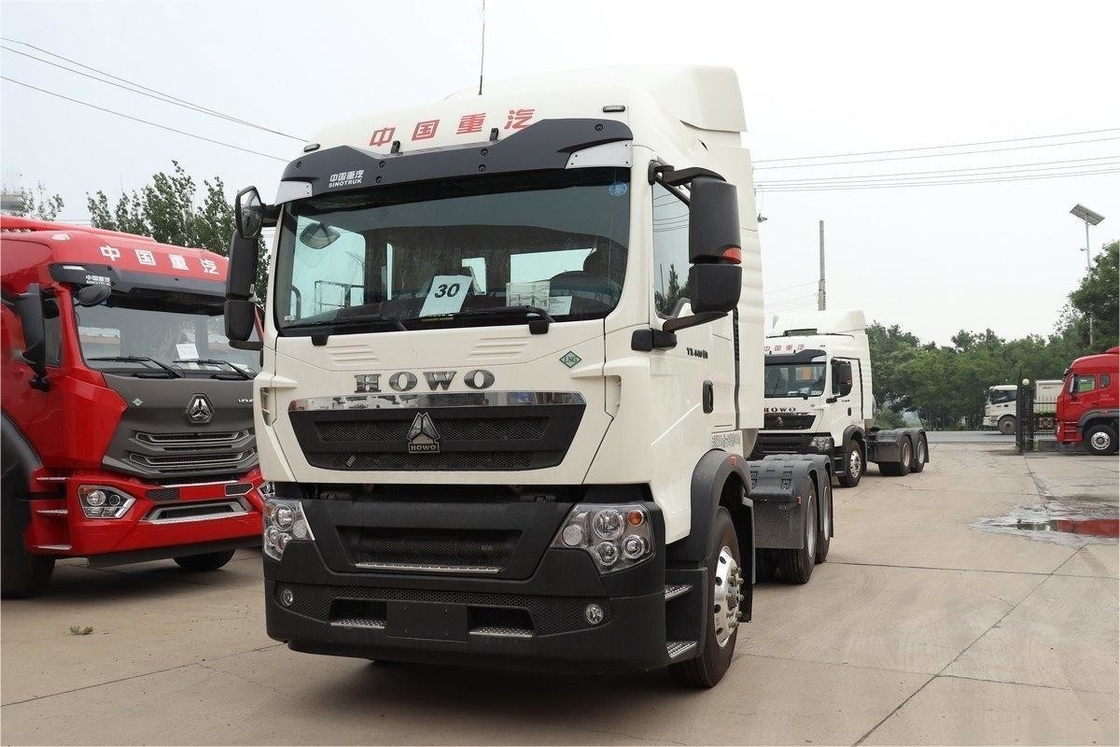 HOWO Однорядный грузовик Semi TX 440hp 6x4 12 передач Двойной привод Трактор с СПГ Национальный VI