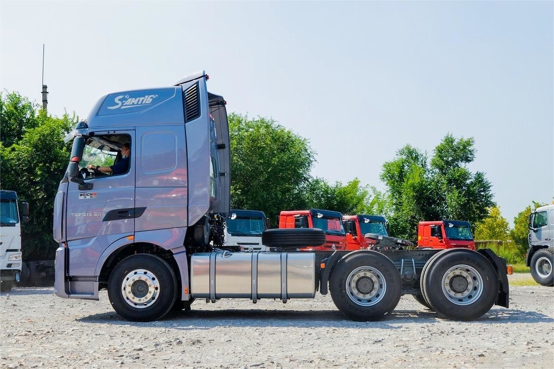 HOWO TH7 Грузовик 610HP 6*4 AMT Автоматический грузовик для опасных грузов Трактор Грузовик Высокий дефлектор крыши
