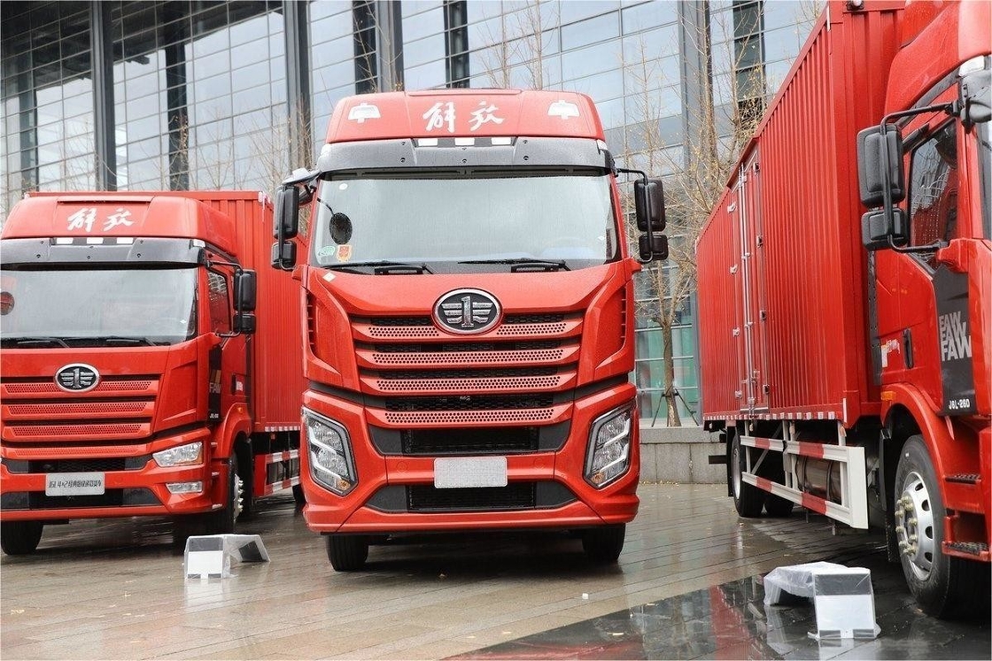 Jiefang средний грузовик солнечный крыша кондиционер 12-скоростной 510 л.с. 8х4 9,4 м СПГ ограждение грузовик