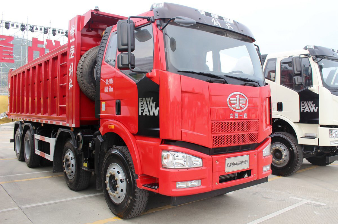 FAW Jiefang Dump Truck J6M Heavy Truck Diesel 350hp Flat Top Single Row Seat 8X4 6,5 м Задняя перевернутая грузовая коробка