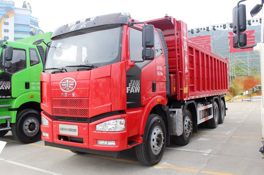 FAW Jiefang Dump Truck J6M Heavy Truck Diesel 350hp Flat Top Single Row Seat 8X4 6,5 м Задняя перевернутая грузовая коробка