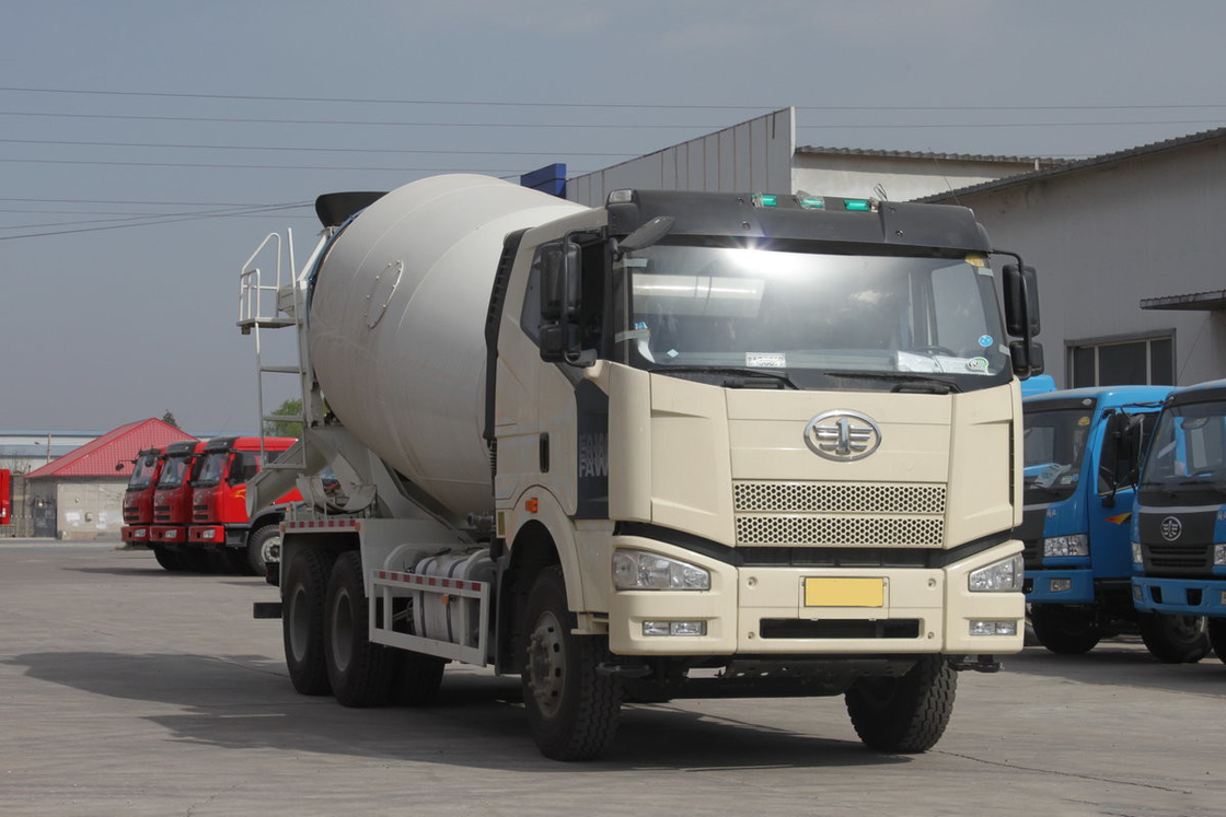 FAW Jiefang Бетонный смеситель грузовик J6P 350HP 6X4 Плоская верхняя кабина 4,7m3 Танк Автоматический кондиционер
