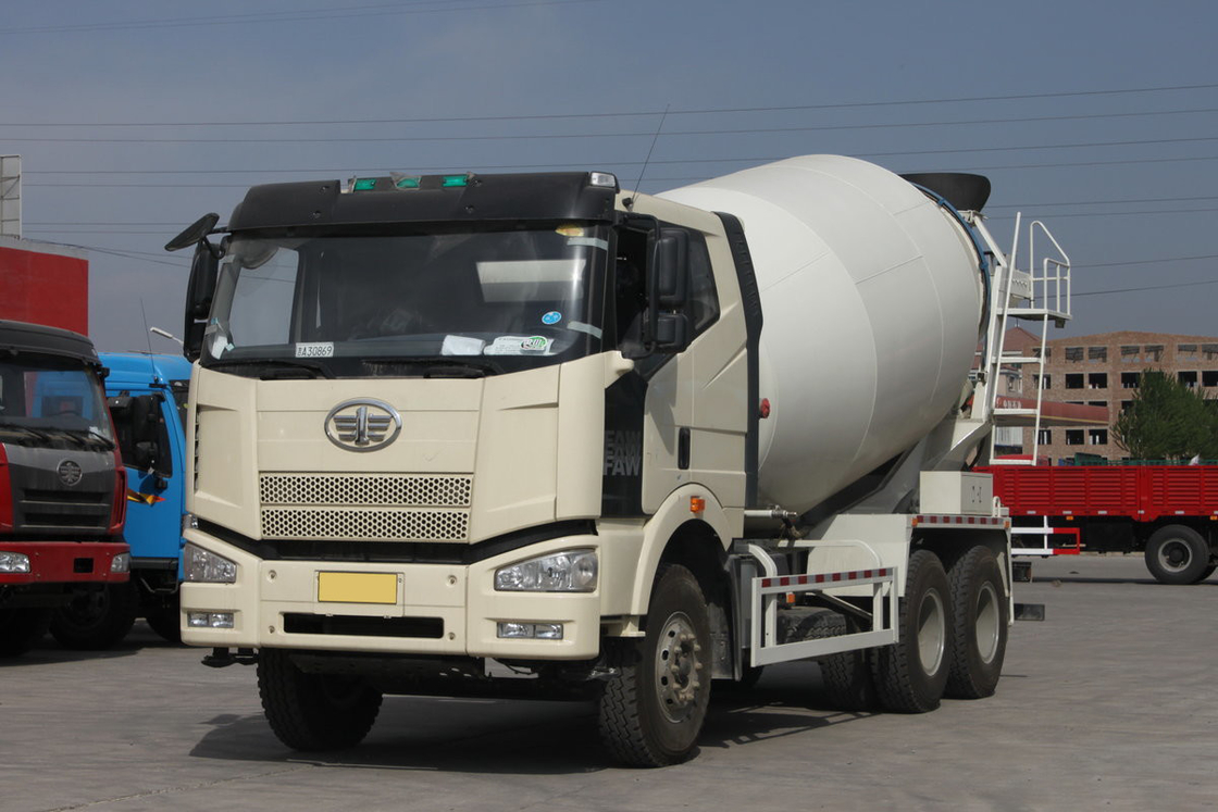 FAW Jiefang Бетонный смеситель грузовик J6P 350HP 6X4 Плоская верхняя кабина 4,7m3 Танк Автоматический кондиционер