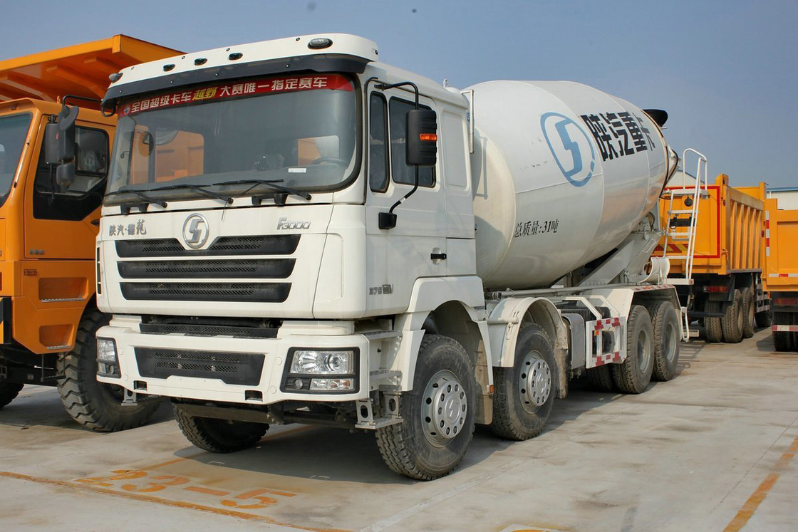 Shaanxi Automobile Heavy Truck Delong F3000 375HP 8X4 Гидравлическое главное сиденье Бетонный смеситель