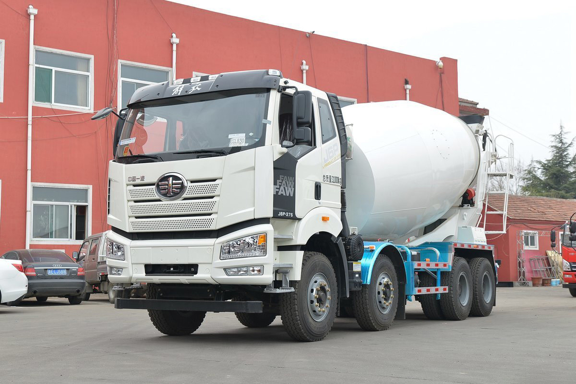J6P 375HP 8X4 Полностью плавающий плоский верхний пол-перемещение 7.86m3 FAW Jiefang бетонный смеситель грузовик