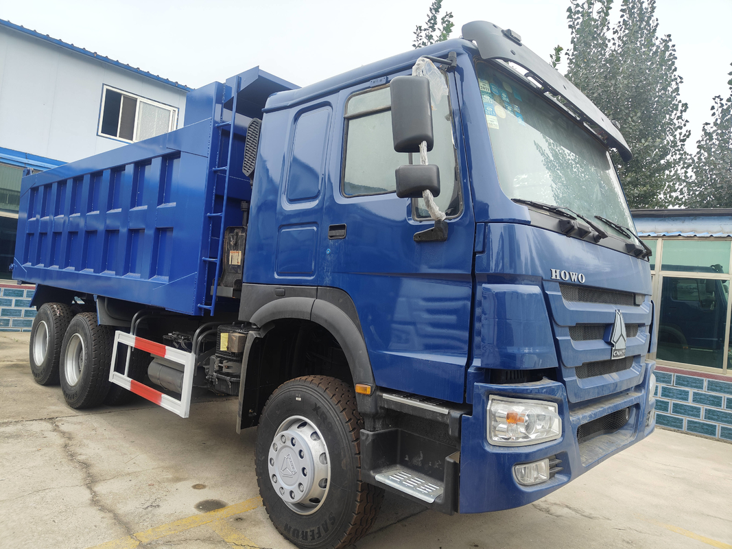 Грузовик в Африке Howo Dump / Tipper 6*4 Синий цвет 10 колес с высоким рефабилитированным новым ведро