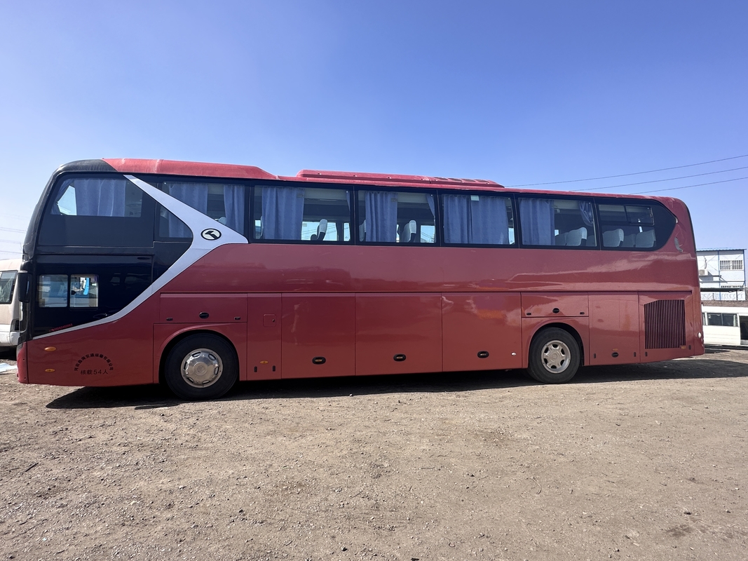Автобусы для продажи Подержанный автобус Kinglong 54 места XMQ6125 Weichai 375hp Левый рулевой руль Коуч автобус с кондиционером