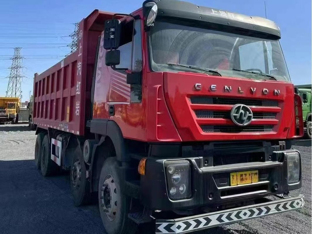 Китай Подержанные грузовики Тяжелые SAIC Хоньян Дамп Грузовик 8×4 Грузовик Технология Левый руль 390 л.с.