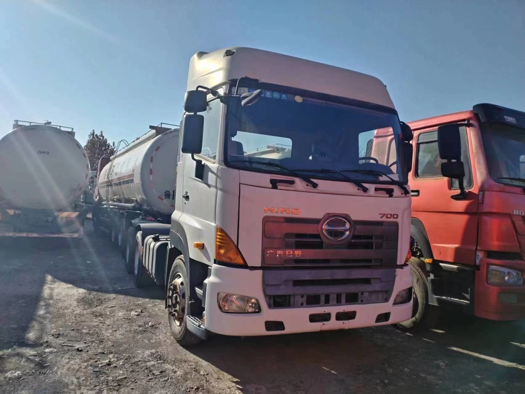 Использованный трактор для Африки Hino 700 листья весна высокая крыша кабины 6 * 4 тяжелый грузовик прочный