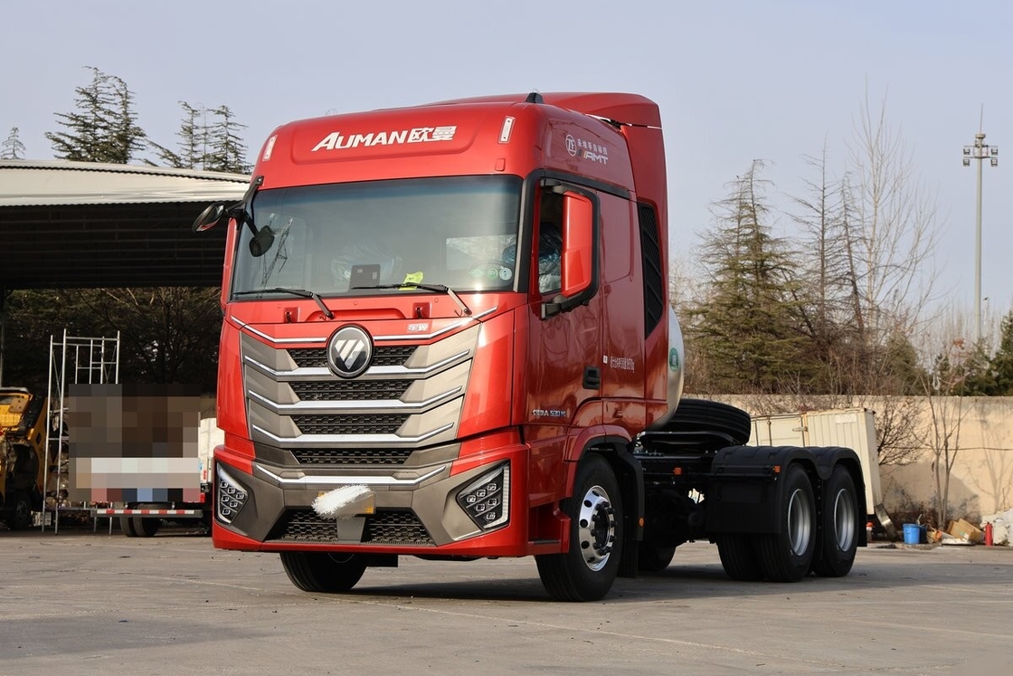 Использованный Foton Auman 6X4 трактор грузовик голова GTL6 10 шины для дальнего транспорта двигатель СПГ 530 л.с.