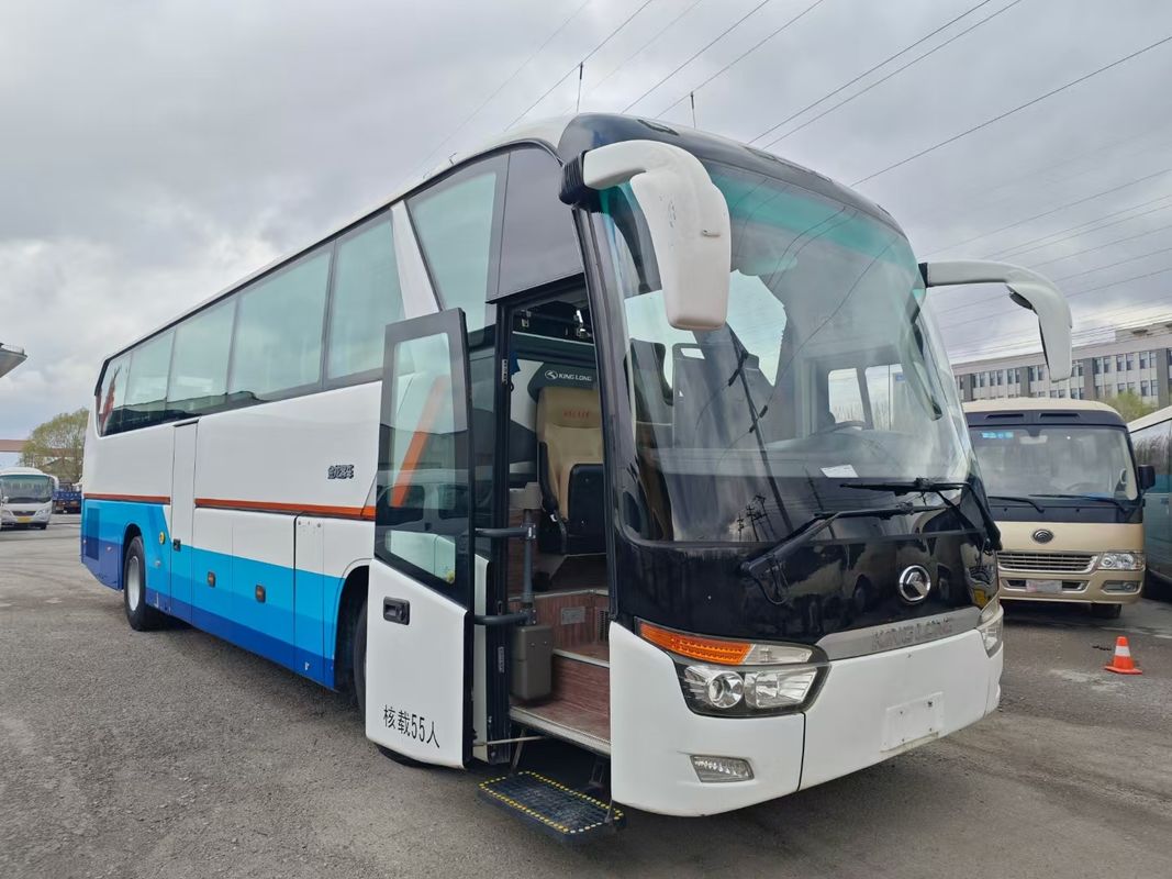 Подержанный автобус 2020 года, 55 мест, 12 метров, плавные формы, подержанный автобус King Long XMQ6129, двойные двери