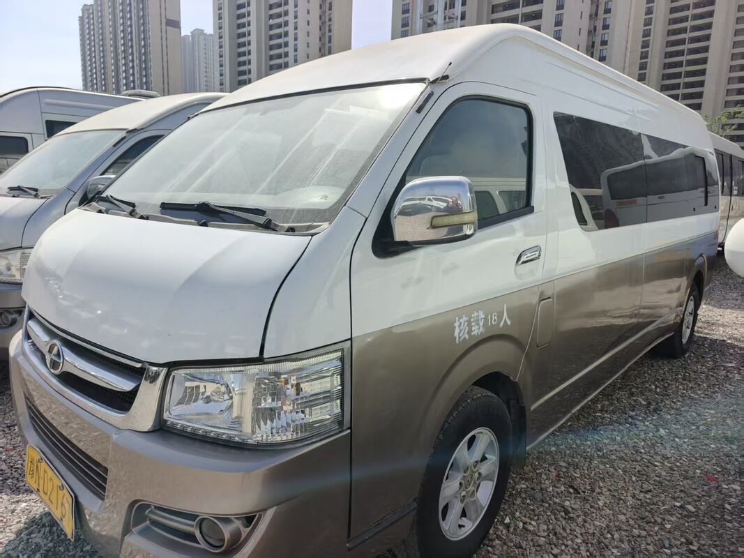 Подержанные автобусы Hiace Jiulong с двигателем Isuzu Евро 4, дизельные, 18 мест, с кондиционером для маршрутных перевозок или поездок на короткие расстояния