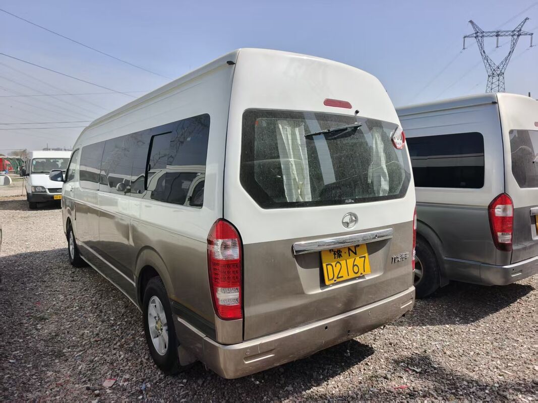 Подержанные автобусы Hiace Jiulong с двигателем Isuzu Евро 4, дизельные, 18 мест, с кондиционером для маршрутных перевозок или поездок на короткие расстояния