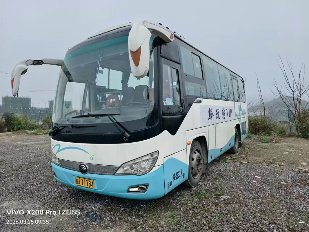 Подержанные туристические автобусы Yu-tong ZK6888 Yuchai Euro5 с листовой рессорой, 33 места, 2020 год, Lux Transport, с кондиционером для маршрутных такси или междугородных перевозок