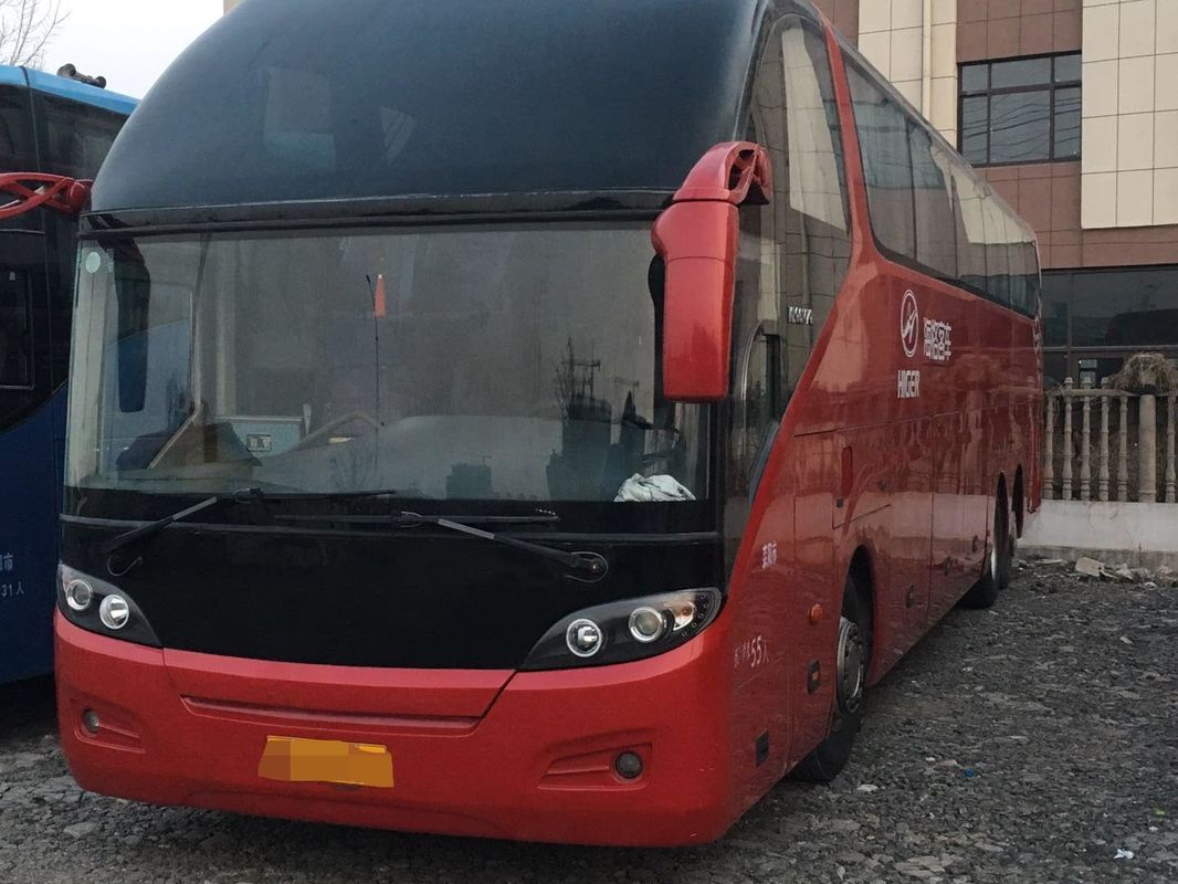 55 рука автобуса КЛК6147 пассажира места более высоко красным используемая перемещением дизельная левая управляя 2013 год