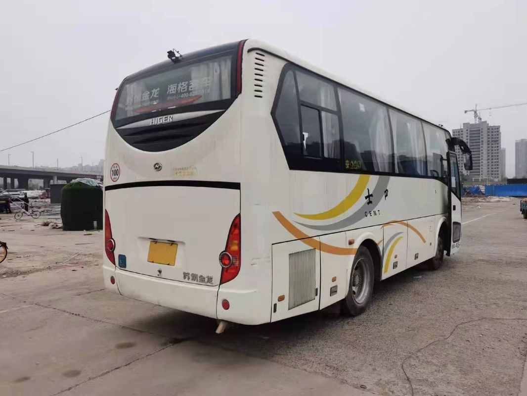 Используемый двигатель 140kw Yuchai более высоких мест автобуса KLQ6808 35 задний использовал километр стального шасси автобуса тренера низкий