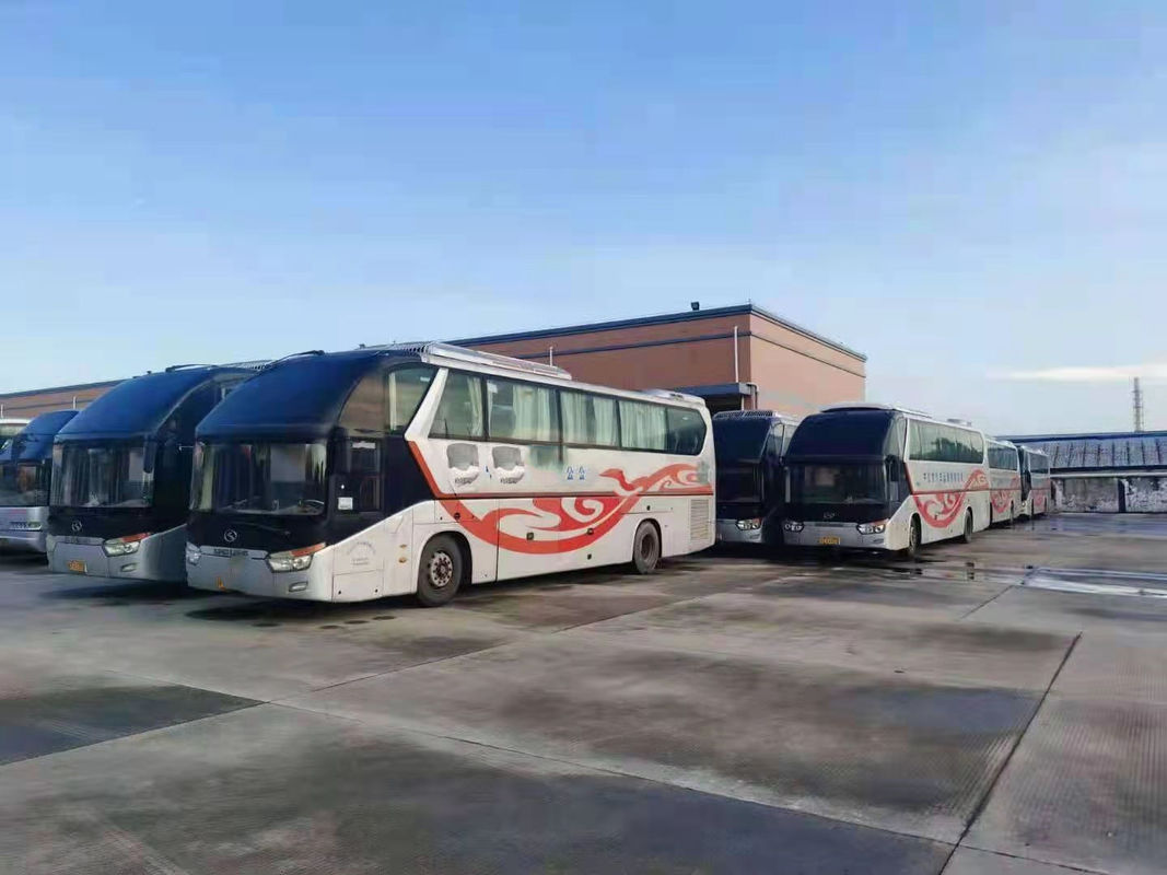 Используемое лобовое стекло мест автобуса 55 Kinglong двойное использовало шасси воздушной подушки километра туристического автобуса низкое