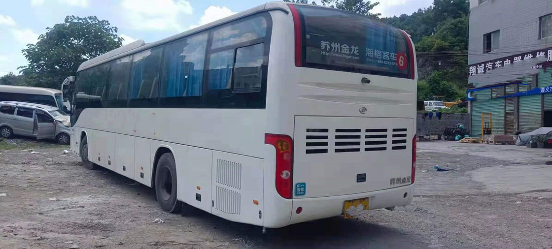 Используемая модель KLQ6129 автобуса тренера использовала километр более высокого шасси двойных дверей автобуса пассажира мест автобуса 53 хорошего стального низкий