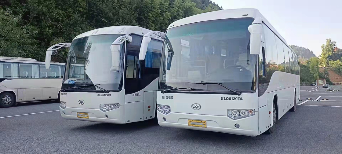 Более высокий автобус в тренере Танзании KLQ6129 Yutong длинном используемом везет 65 автобус на автобусе каботажного судна Тойота плана двигателя 2+3 фронта мест RHD
