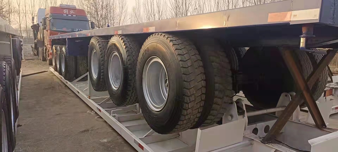 Цапфа полуприцепа 3/4/5/6 трейлеров 13-15Tons полуприцепа подержанная Semi Низко-плоская