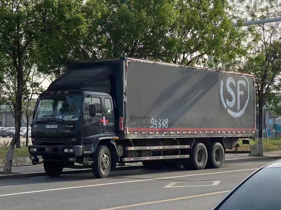 Тип длина коробки тележки груза ISUZU подержанный коробки передач 9.6m тележки быстрая