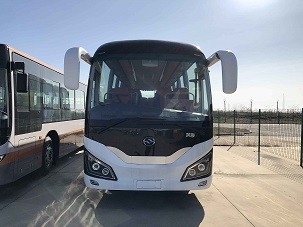 Автобус регулярного пассажира пригородных поездов двигателя зада привода Huang мини автобуса 34 мест правый