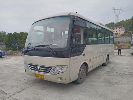 Мини тренер путешествия использовал дверь складчатости 28seater автобуса ZK6729D 130hp Yutong вышел управление рулем