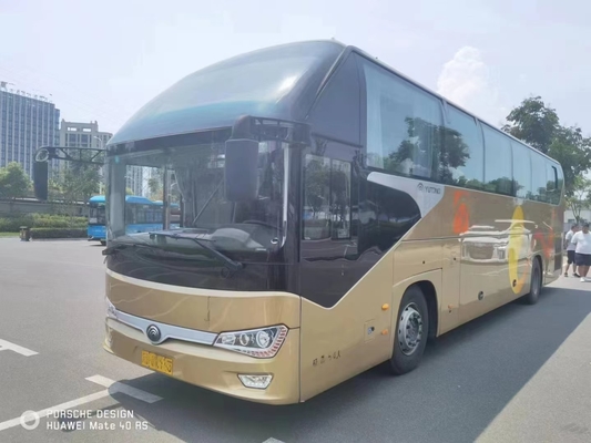 Тренер тренера автобуса ZK6128 Yutong длинный используемый везет двигатель на автобусе 54 мест RHD/зада LHD