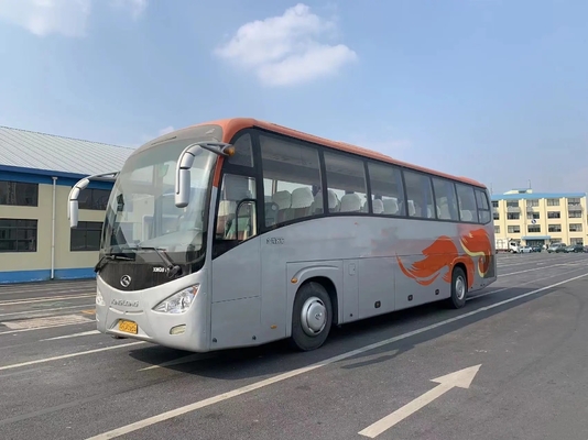 ЕВРО III тренера подержанное 55 мест герметизируя автобус используемый двигателем Kinglong цилиндров окна 6 XMQ6126 Yuchai