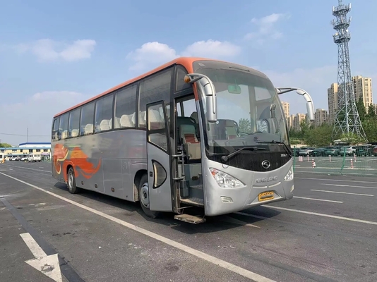 ЕВРО III тренера подержанное 55 мест герметизируя автобус используемый двигателем Kinglong цилиндров окна 6 XMQ6126 Yuchai